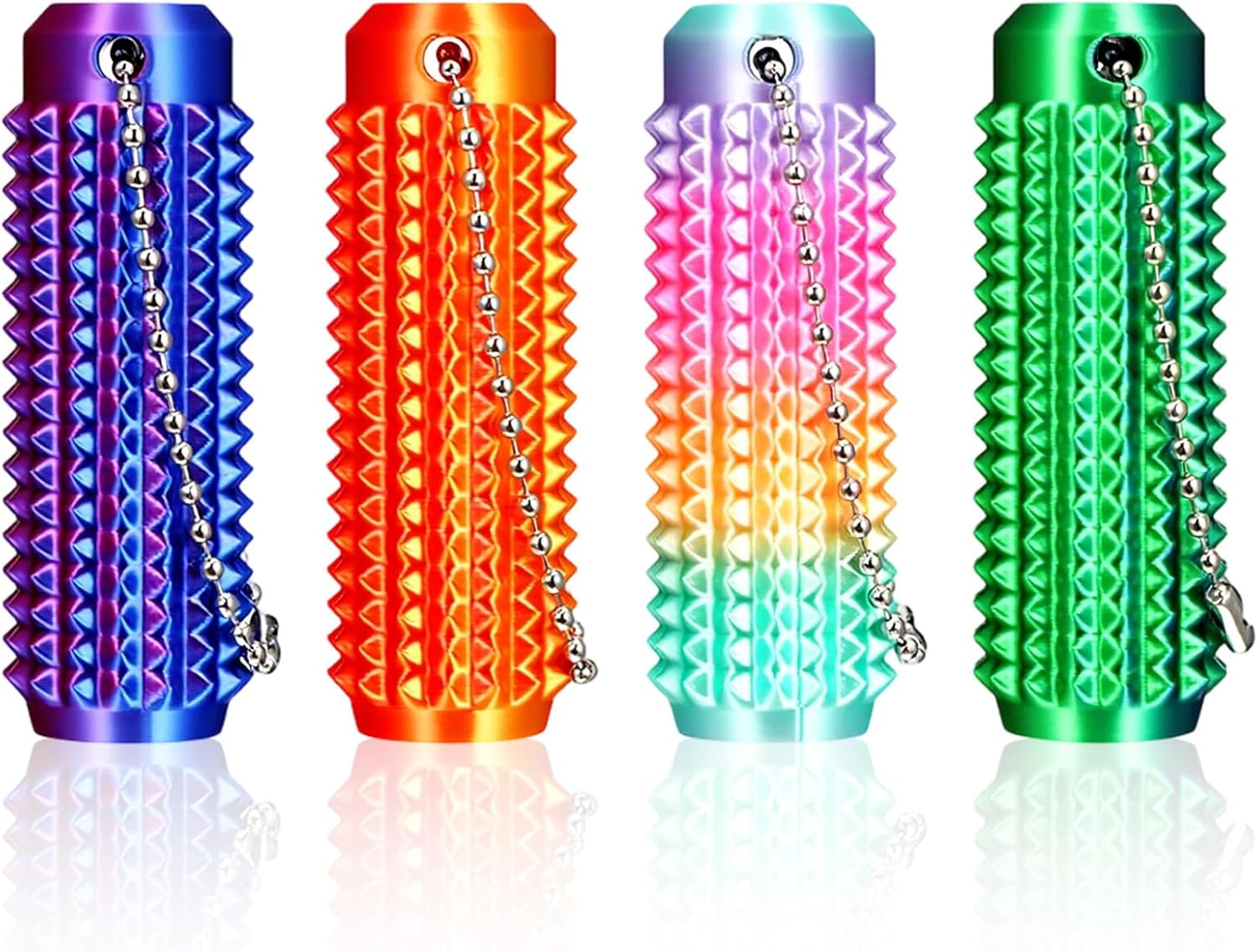4Pcs Little Pain Ouchies Fidget, Pain Stim Fidget Toy for Adults, 3D Printed Venting Key Pendant, Portable Travel Sensory Toy for Stress Relief & Focus, Office Workers Novelty Gifts for ADHD Anxiety