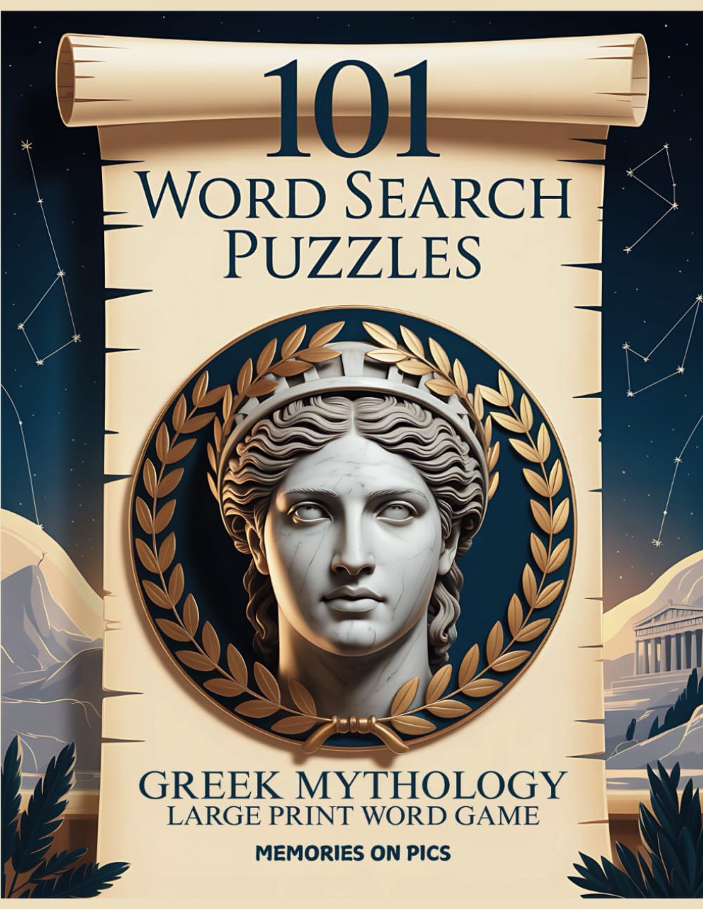 101 Word Search Puzzles: Greek Mythology, Large Print Word Game