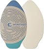 Skimboard with EVA Grip Pad and High Gloss Clear Coat, Wooden Skim Boards for Kids Young and Adults