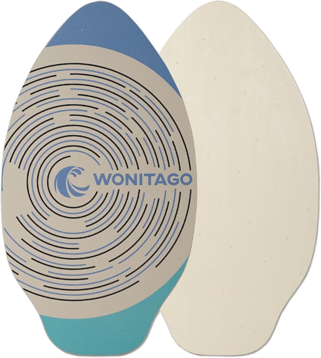 Skimboard with EVA Grip Pad and High Gloss Clear Coat, Wooden Skim Boards for Kids Young and Adults