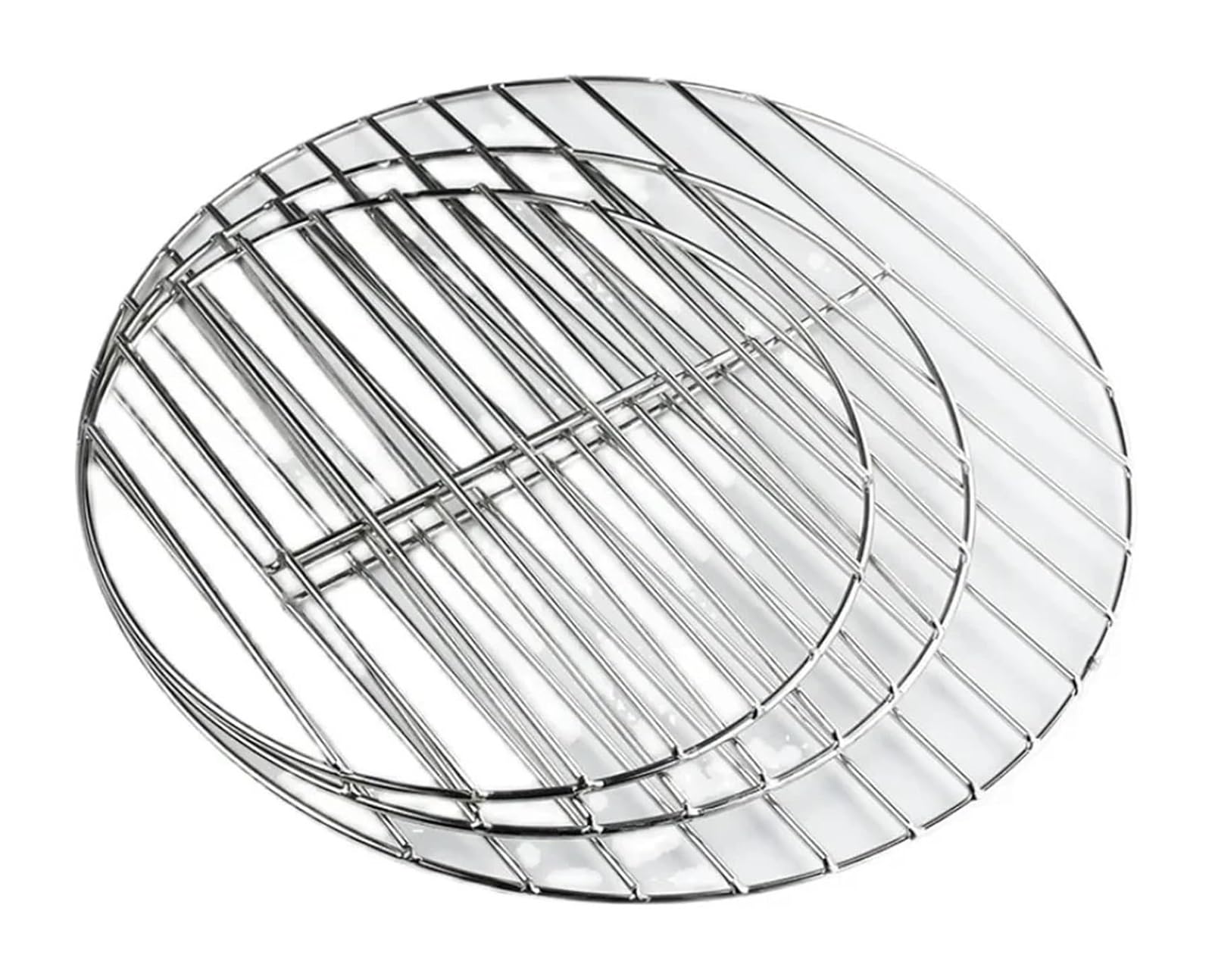 Parrilla de repuesto, Antiadherente de alta temperatura los tamaños múltiples la plata malla parrilla del Bbq redondo acero inoxidable(34cm)