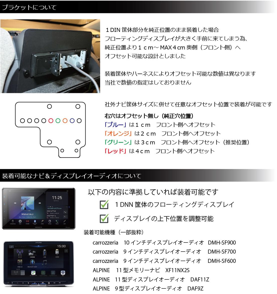 Amazon.co.jp: フリード FREED GT型 1DIN社外ナビ / ディスプレイ
