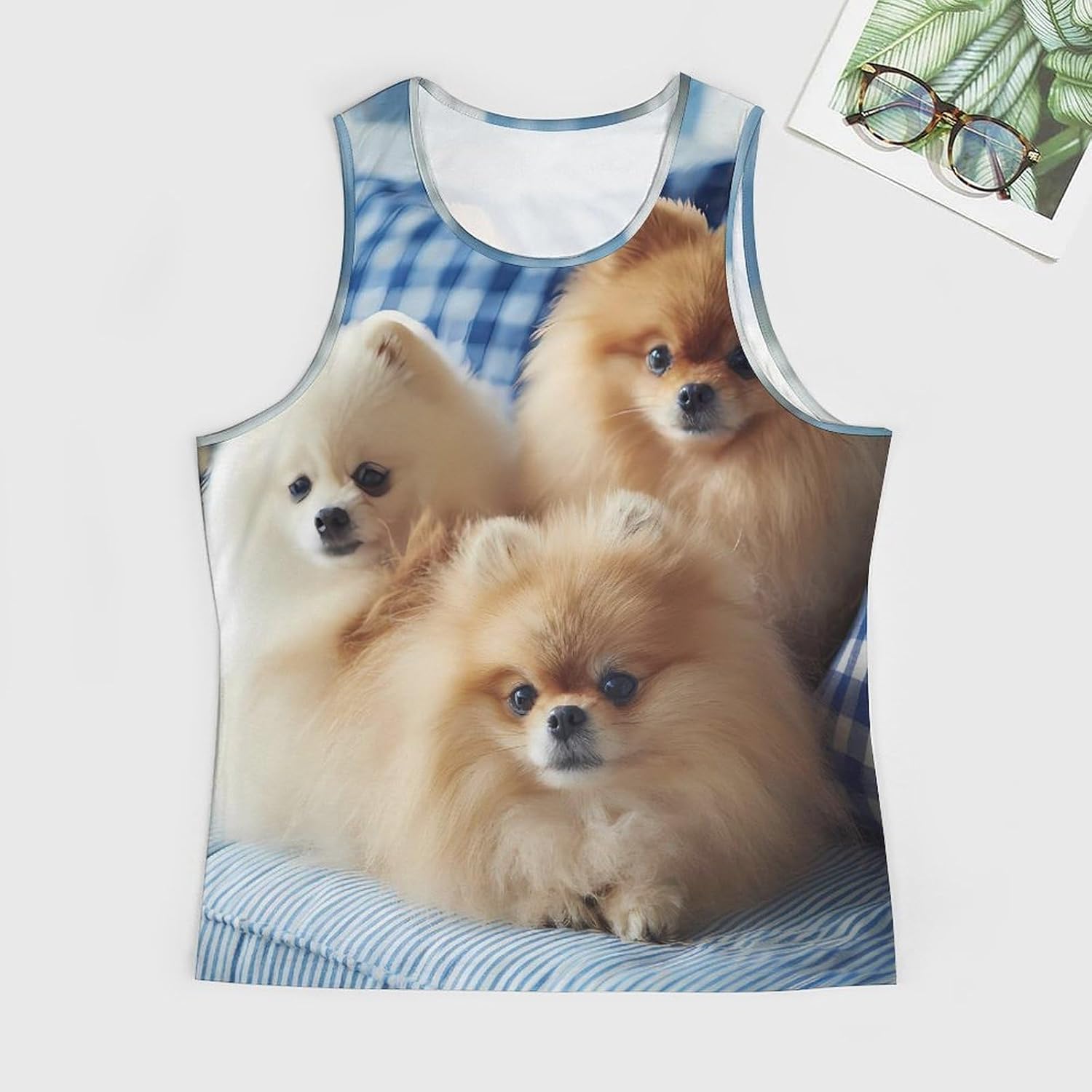 Funny Pomeranian Men Tank Top Workout Shirt Muscle T Shirt 5XL