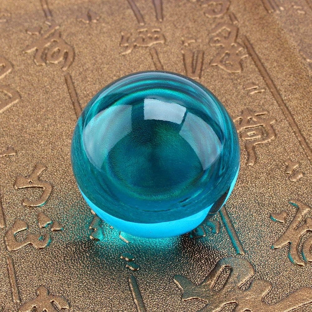 LIZEALUCKY Asian Rare Magic Crystal Clear Healing Ball Natural Quartz Art Decor Mediation Magic Orb Sphere 40mm with Stand Base