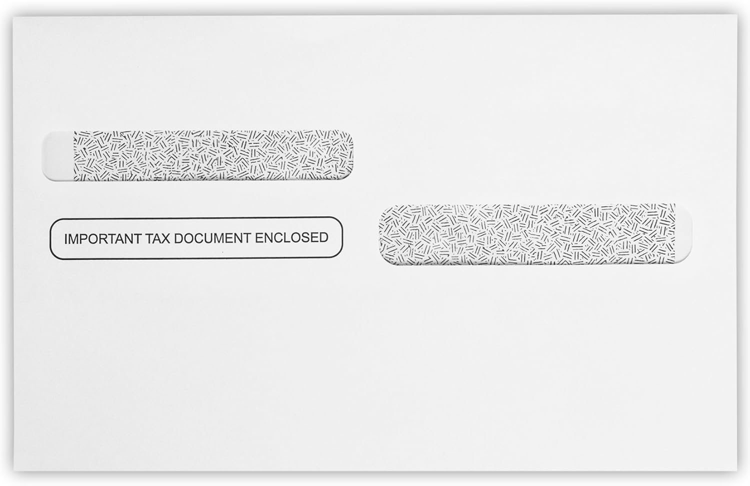 LUXPaper Double Window Tax Envelopes | Form W-2/1099 | Document Enclosed | Security Tint | 5 3/4" x 8 7/8" | White | 24lb. Text | 250 Qty