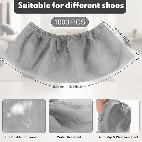 Miniatura 9 de 1000 fundas desechables para zapatos, cubierta para botas, impermeable, antideslizante, protector de zapatos, cubiertas para botas de zapatos para