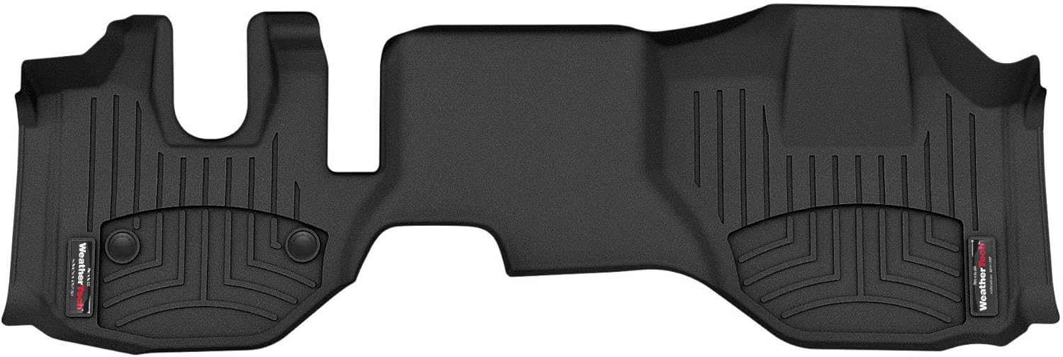 WeatherTech Custom Fit FloorLiners for Isuzu N-Series - 1st Row - Over The Hump (4416481V), Black