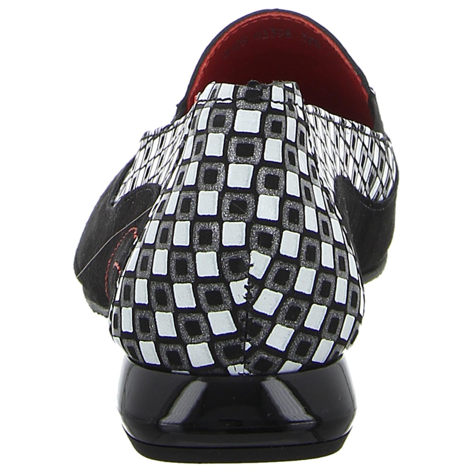 Simen 8339A czarny/czerwony pantofel, czarny