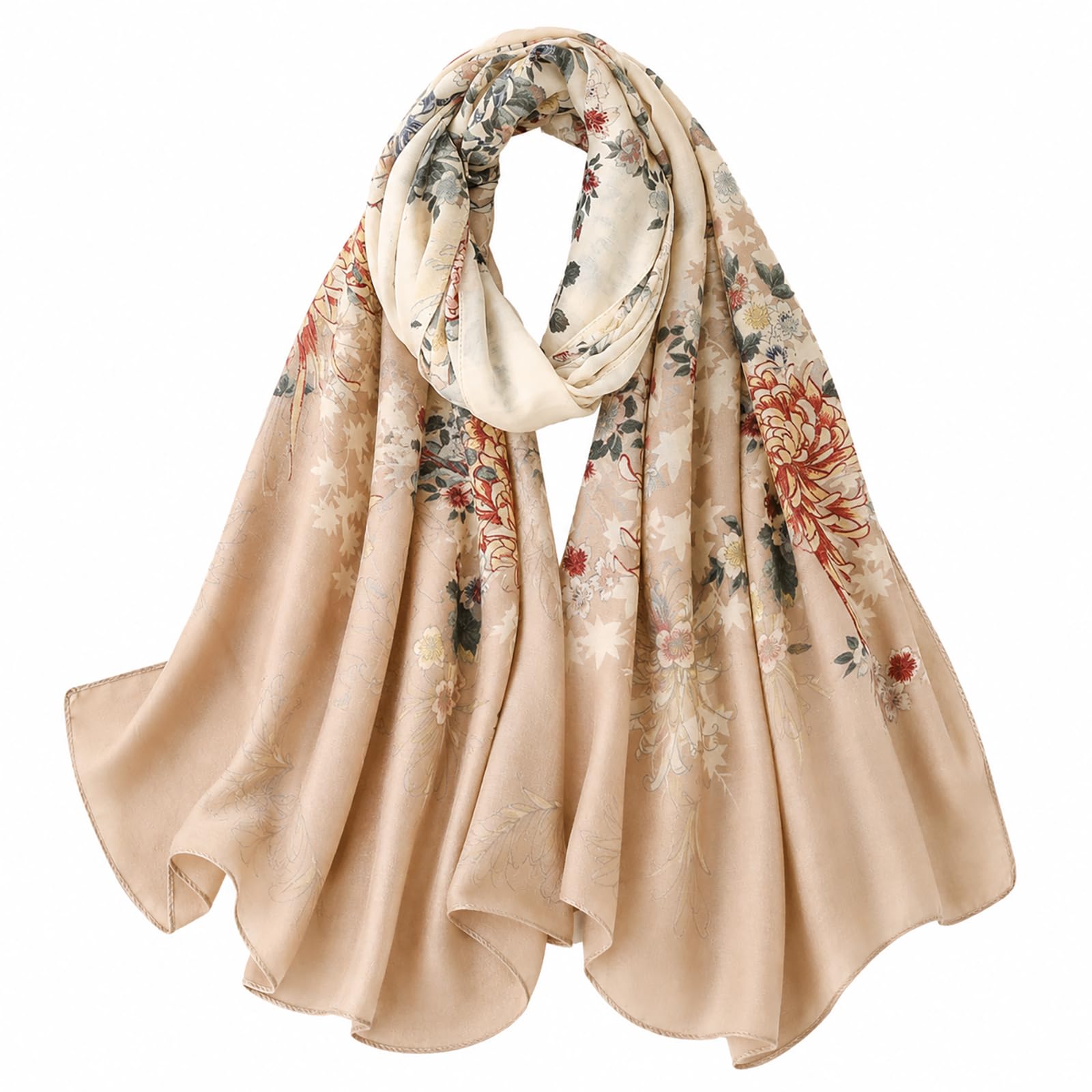 FAIRYGATE Scarves for Women UK Scarf Sale Flower Long Shawl Wrap Soft Large Oversized Ladies Scarfs Lightweight Clearance Shawls for Weddings 4029