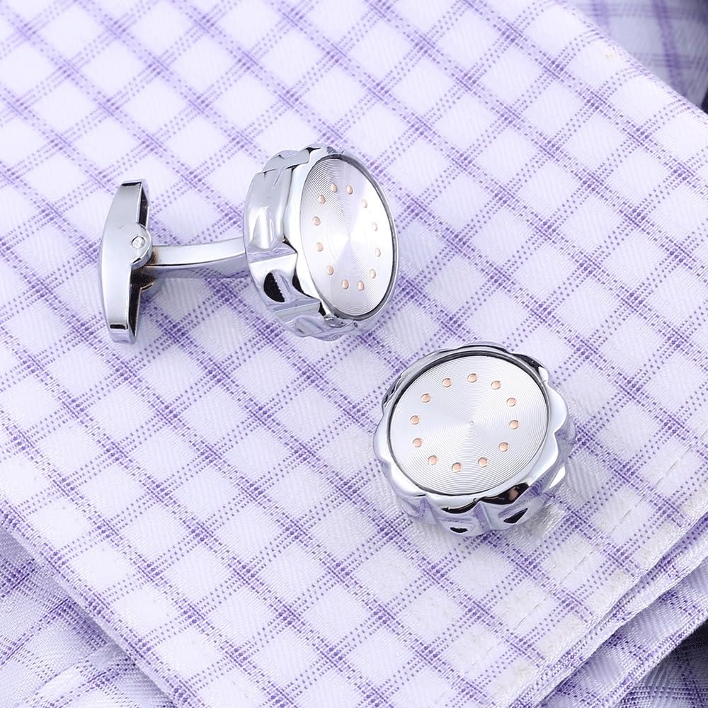 Gemelos para puños de Camisa Francesa, Botones de Boda con Tachuelas para Mangas de Camisa