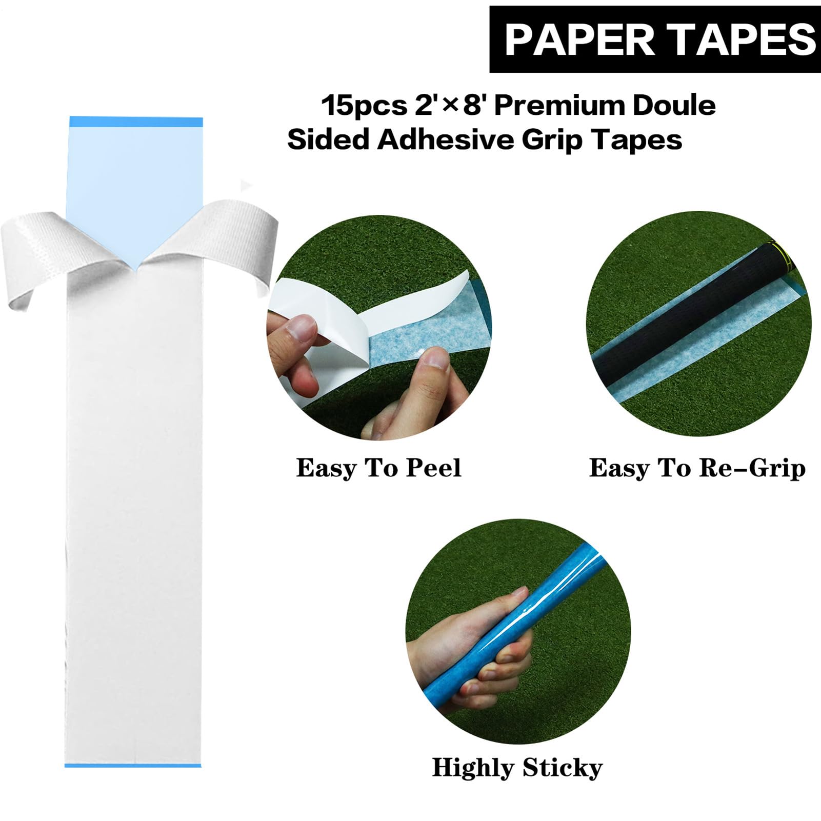 Golfschläger-Griff-Reparatur-Kits, Golfschläger-Greifer-Werkzeuge | 5oz Greiflösungsmittel | 5 oz sicheres Griff-Lösungsmittel, 15 Papierkegel, Greifwerkzeug