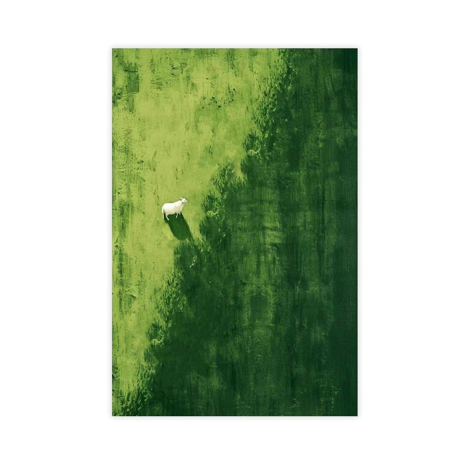 Bareronor Sheep Abstract Canvas Poster Bedroom Decor Landscape Office Room Decor Gift 20" L X 30" W