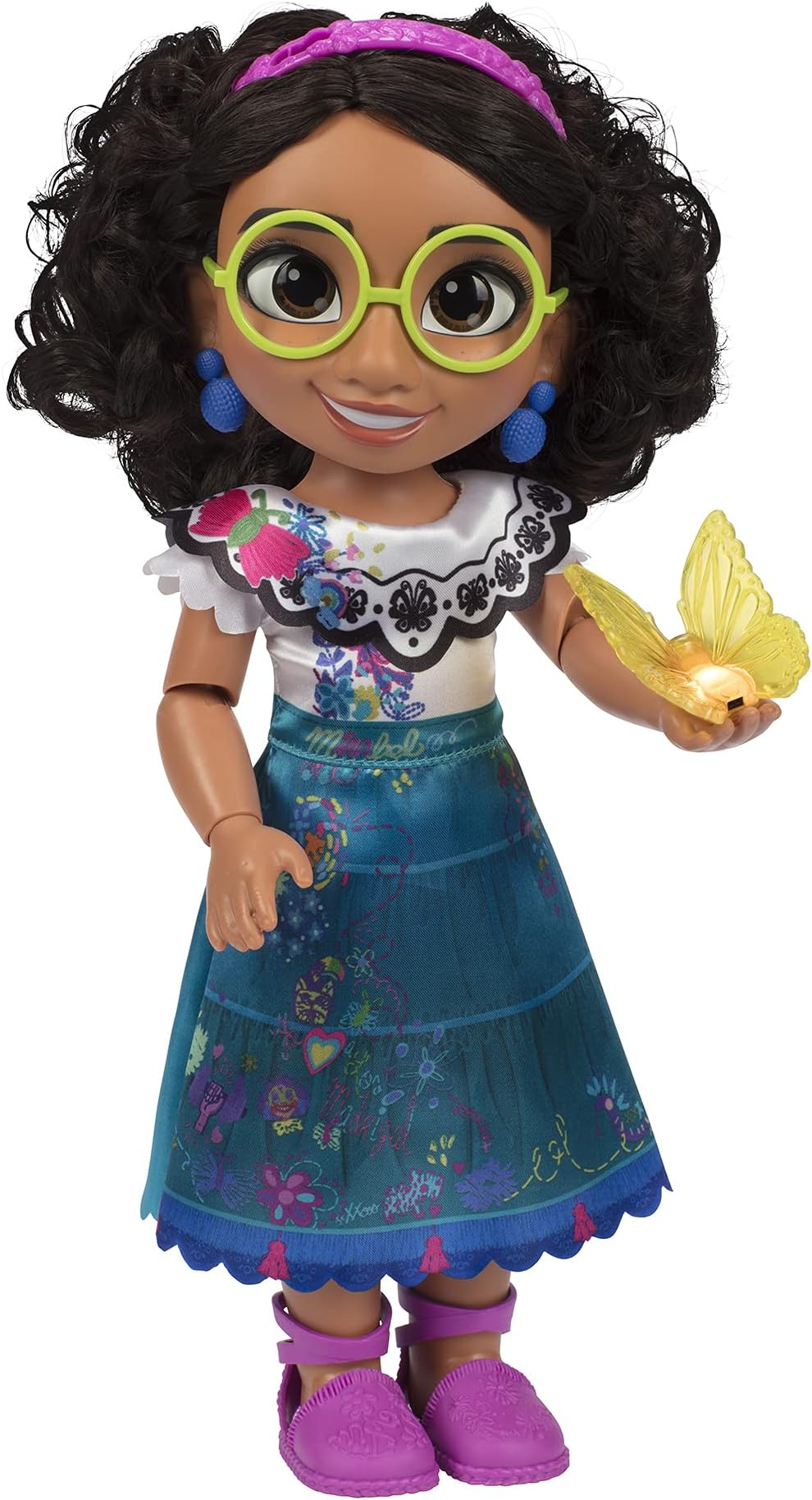 Disney EncantoMirabel Doll Says 15 Phrases, Sings & Glows - Includes Doll, Butterfly & Bracelet