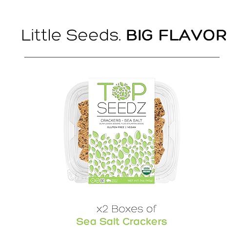 Vista 12 de Top Seedz Galletas de 6 semillas orgánicas certificadas sin gluten, paquete de 6 unidades, 5 onzas, galletas veganas saludables con proteína a base