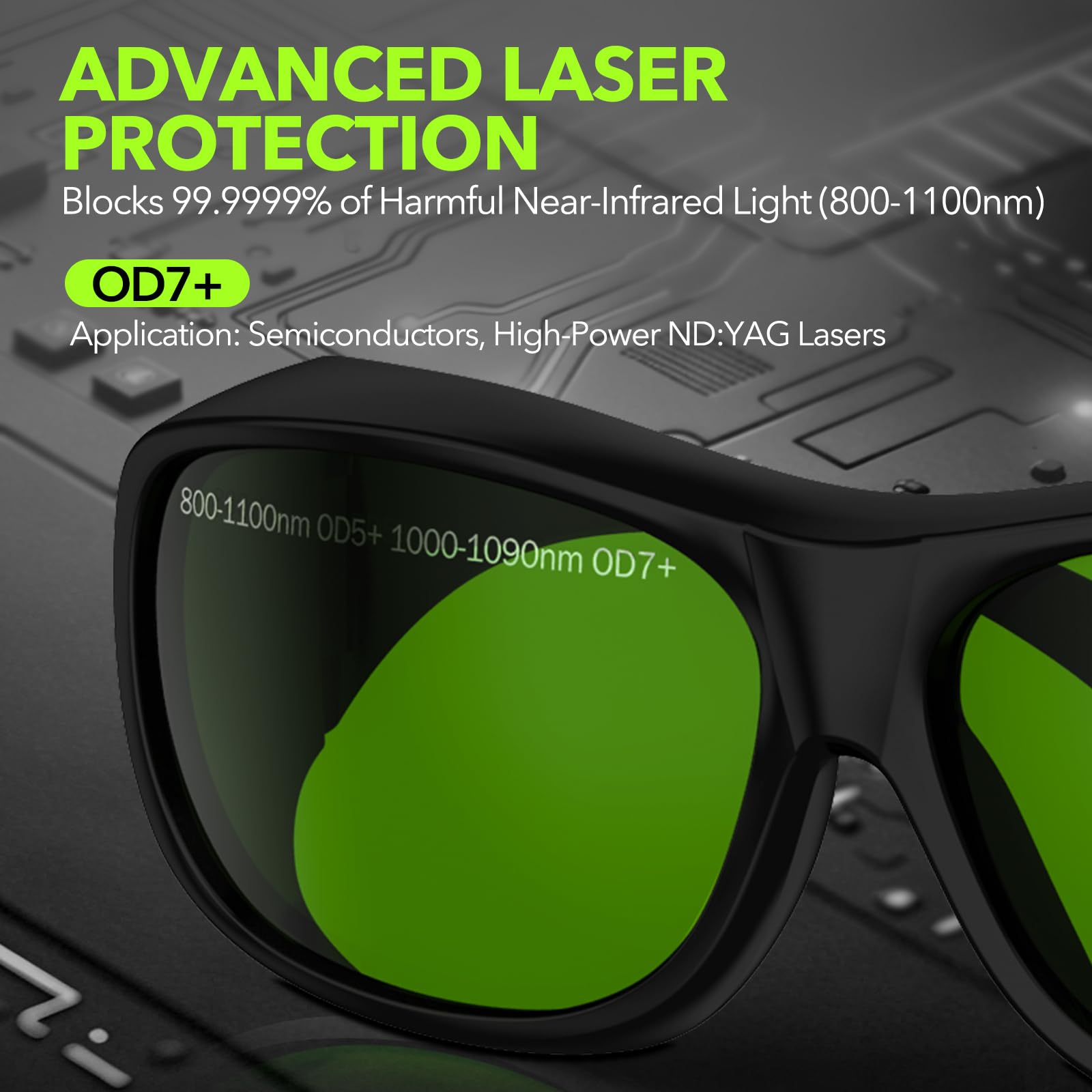Gafas de seguridad láser, gafas de protección ocular para soldadura láser
