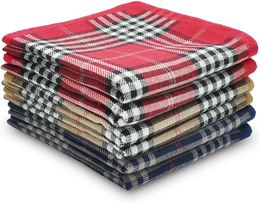 Selected Hanky 100% Cotton Men's Handkerchiefs 6 Piece Gift Set
