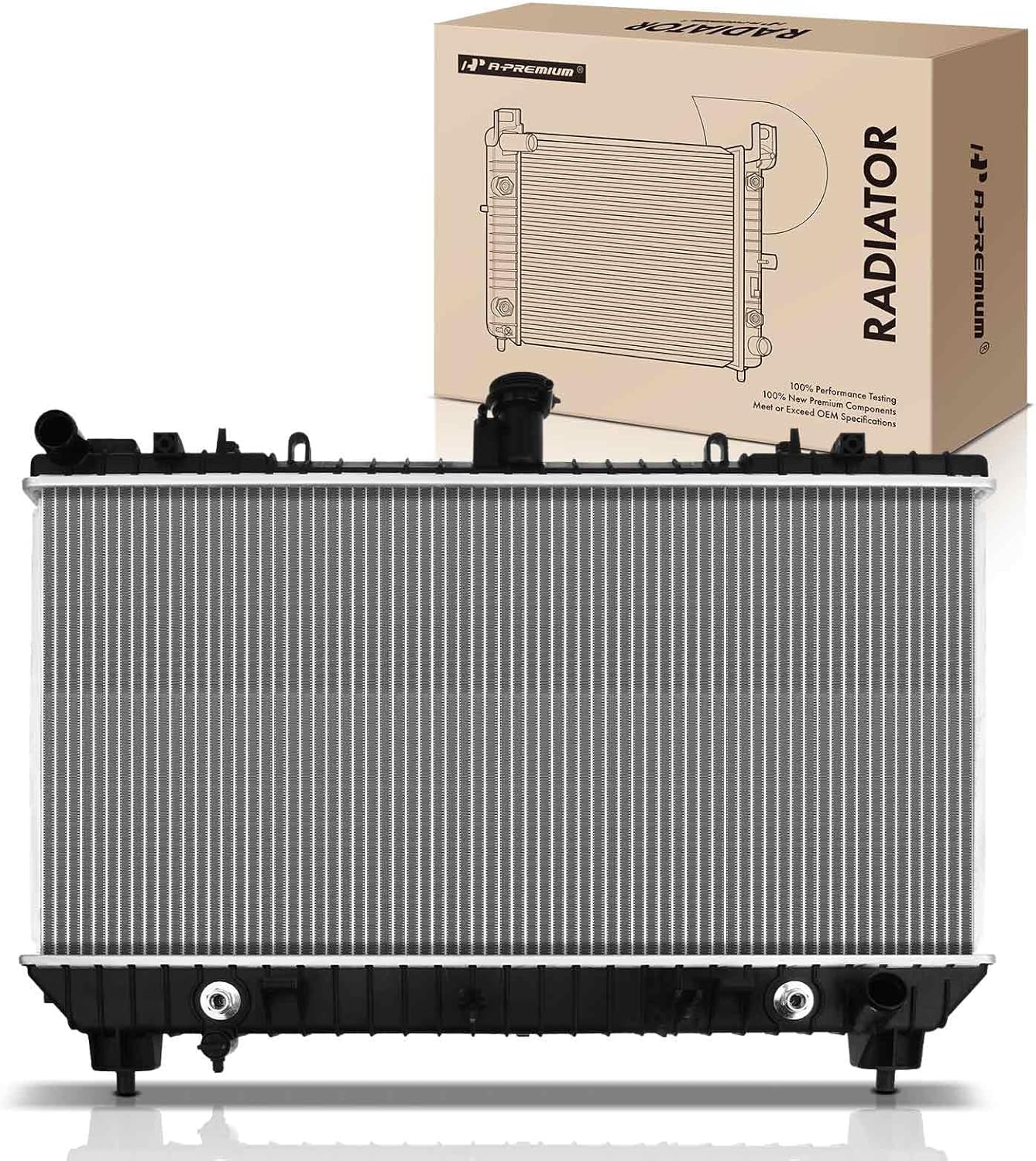 A-Premium Engine Coolant Radiator Assembly with Transmission Oil Cooler Compatible with Chevrolet - 2010-2011 - Camaro 6.2L, Automatic Transmission