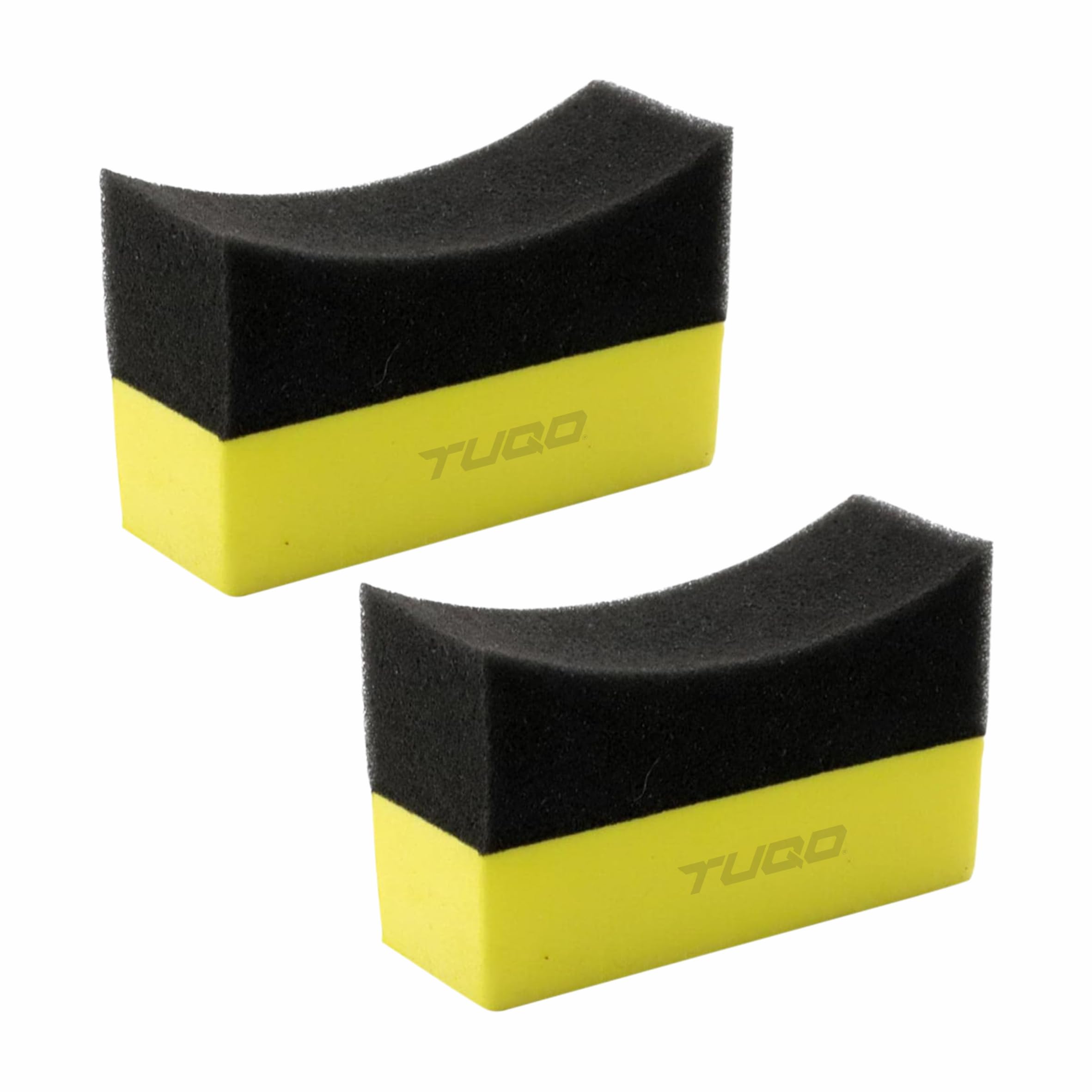 TUQO Tyre Dressing Applicator Automotive Car Detailing Sponge Washer Curved Foam Cleaning Tool | Ultrafine | Washable & Reusable | TQ465 (Pack of 2)-image-9