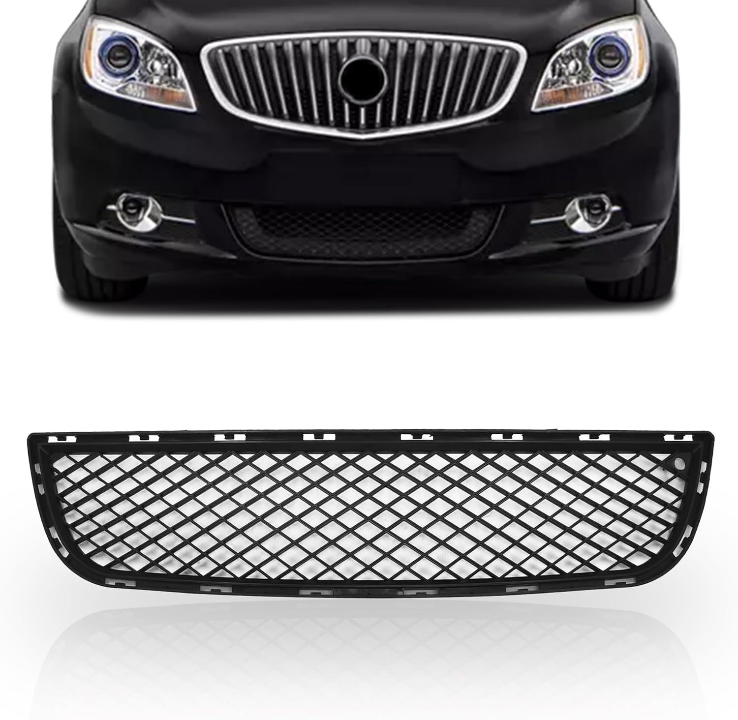 PartsFlow Front Bumper Grille Lower Grill Black For 2012 2013 2014 2015 2016 2017 Buick Verano GM1036173 22824481