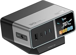 CUKTECH 30 Ultra 300W 5-Ports GaN Multi Charging Station, USB C Charger with LCD Display and Fast Charging, Compatible with Laptop, MacBook, iPad, iPhone 16/15, Galaxy S24/S23