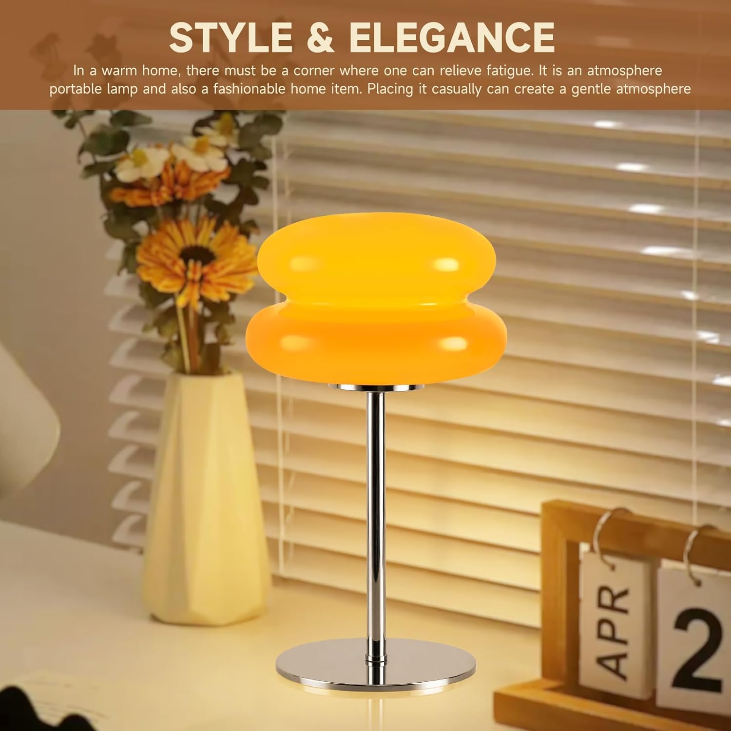 WELIASA Cream-Style Creative Bread Lamp - Children's Room Night Light Birthday Gift Cute Bedside Table lamp dimmable Sleep Atmosphere Light for Home Decoration-Orange