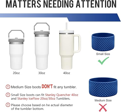 Miniatura 6 de GLINK Funda para botella, compatible con Hydro Flask y otros, accesorio protector de botella de agua de silicona, bota flexible antideslizante con