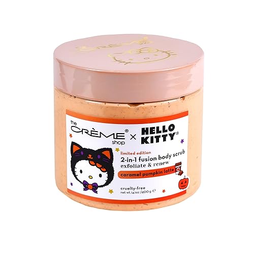 The Creme Shop x Hello Kitty - Exfoliante corporal Fusion 2 en 1, caramelo y calabaza, latte, edición limitada
