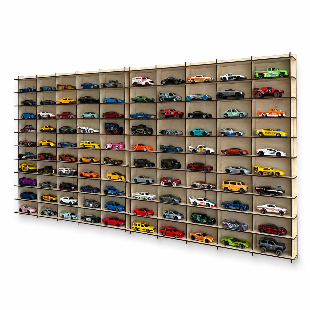 Photo 1 of 100 Car 1/64 Model Car Display Case,Toy Car Storage Organizer,Cars Storage Showcase, Wall Mounted Display Case,Toy Car Organizer Pink