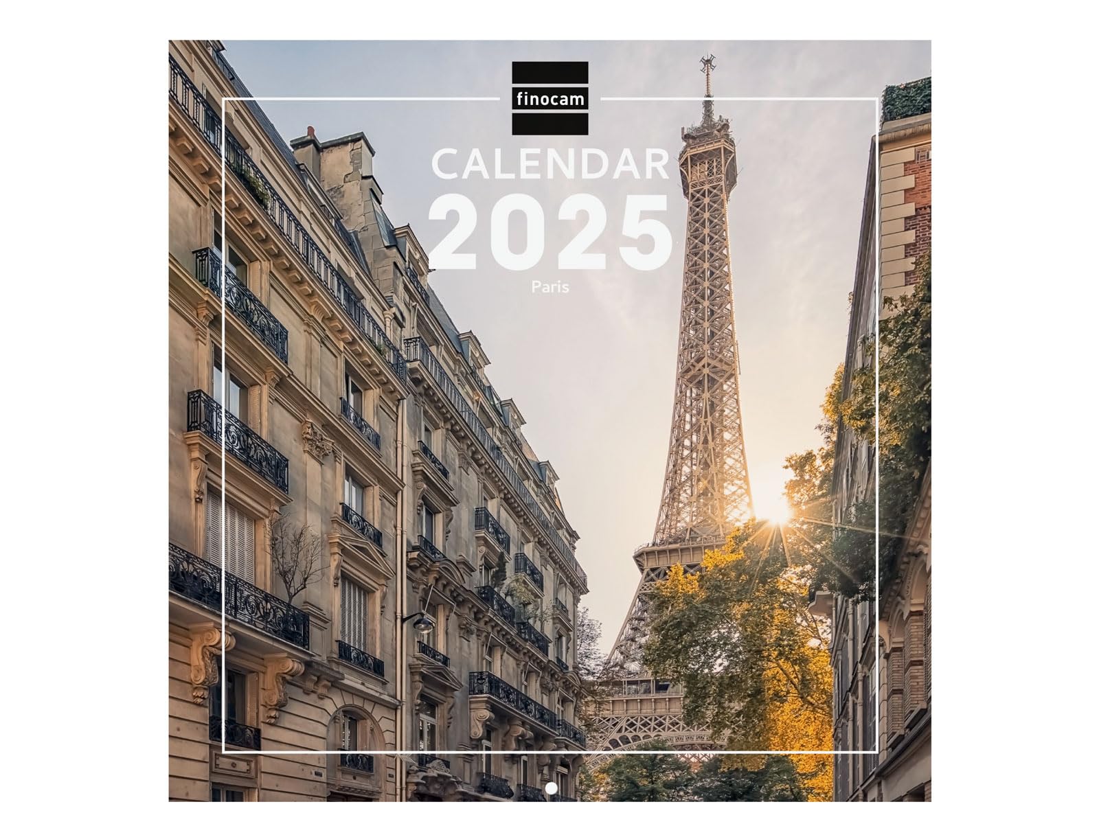 Finocam â€“ International 2025 Wall Photo Calendar Month View January 2025 â€“ December 2025 (12 Months) Paris International