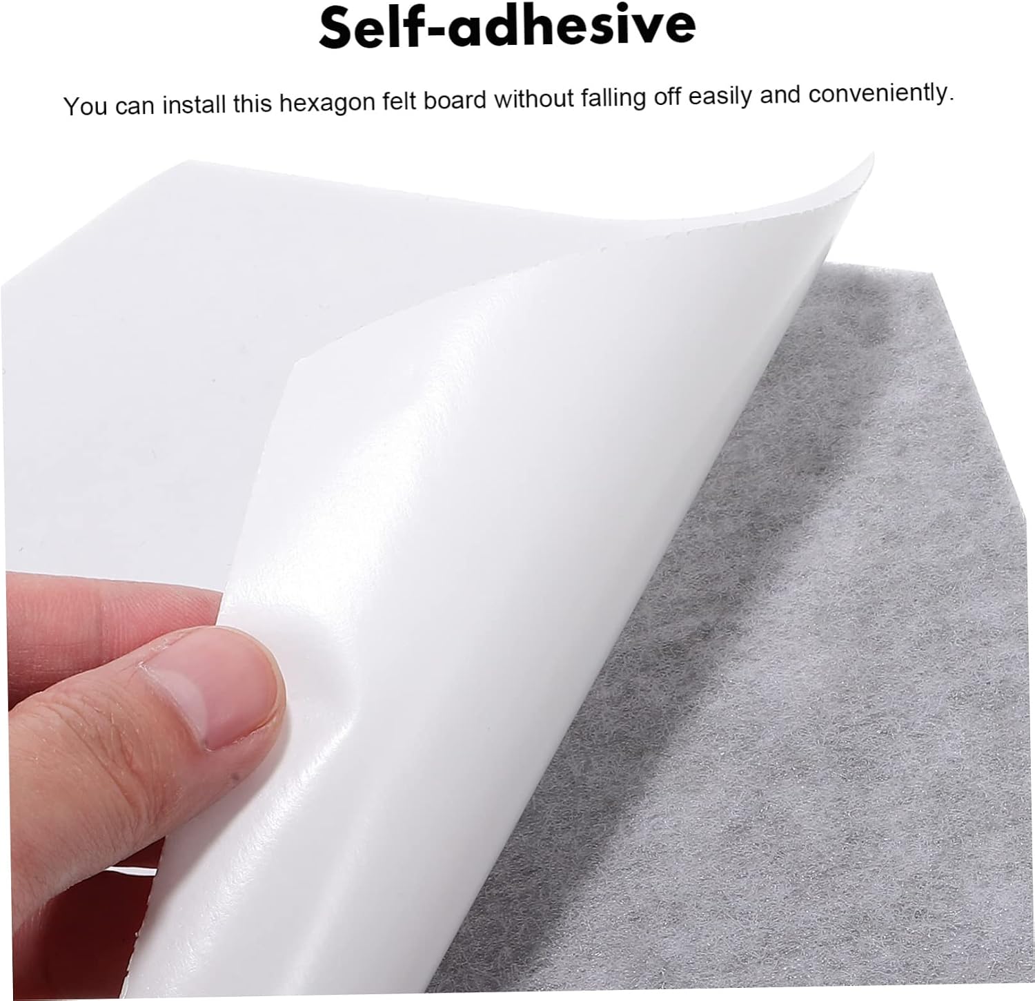 ARTIBETTER 16pcs Self-Adhesive Felt Board Tiles Hexagon Pin Boards Push Pins for Home