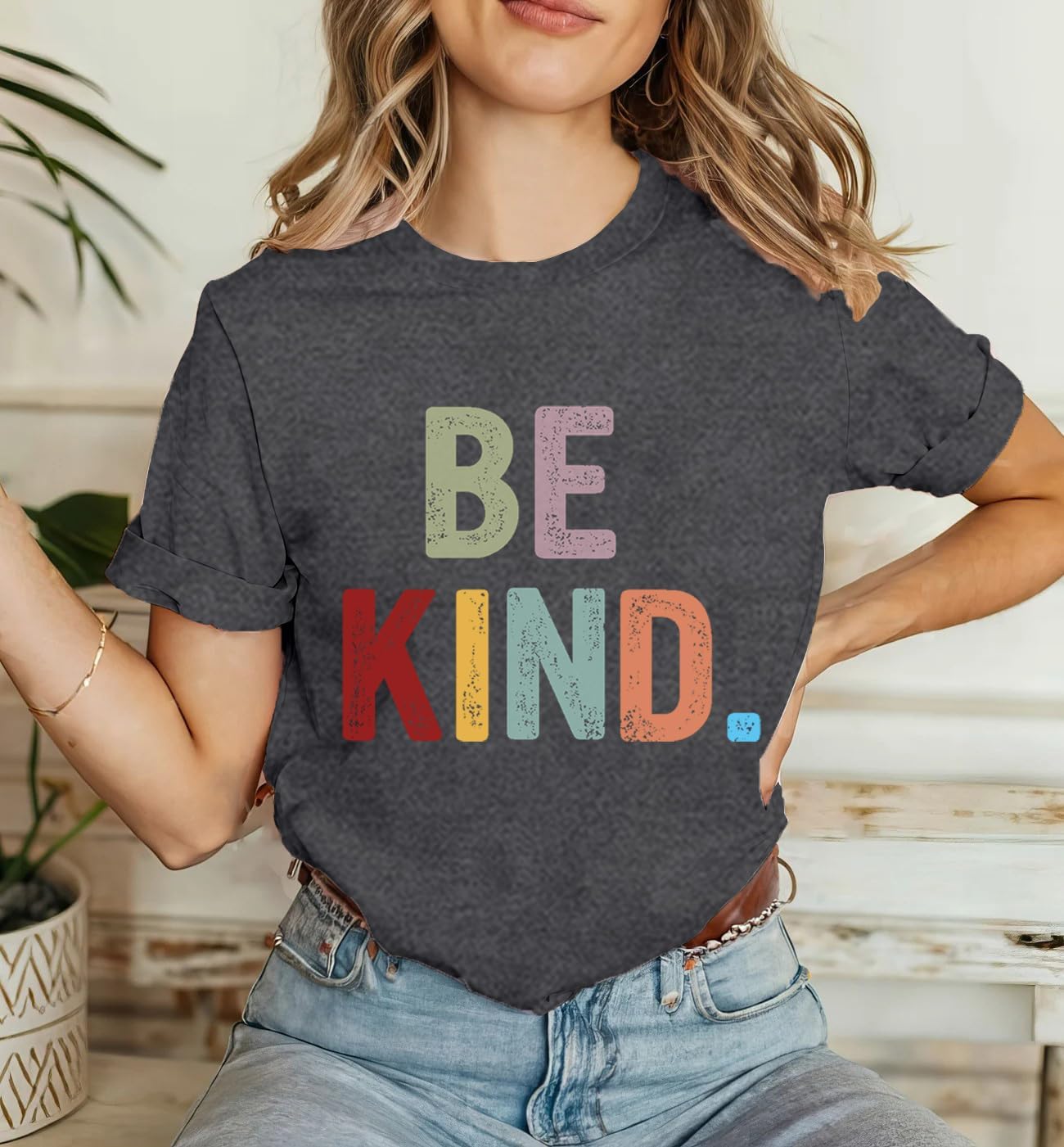 Be Kind Shirt for Women Kindness Teacher T-Shirt Inspirational Teacher Tee Tops - Image 3
