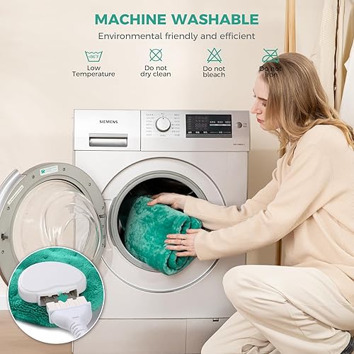 Miniatura 8 de NOWWISH Almohadilla térmica para dolor de espalda y calambres, 17 x 33 pulgadas, calor húmedo y apagado automático, lavable a máquina, regalos del