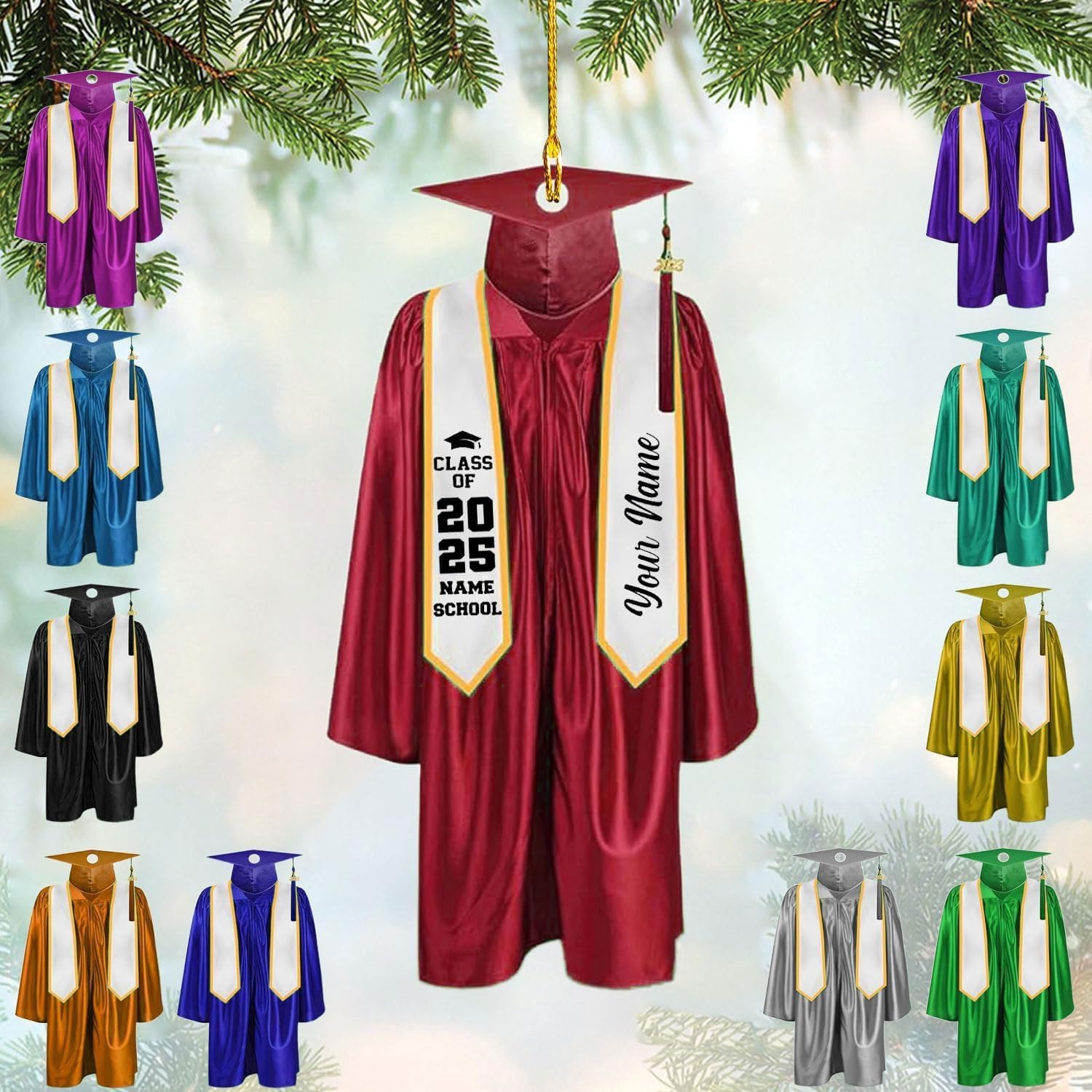 Amazon.com: Personalized Graduation Ornament Class of 2026 High School ...