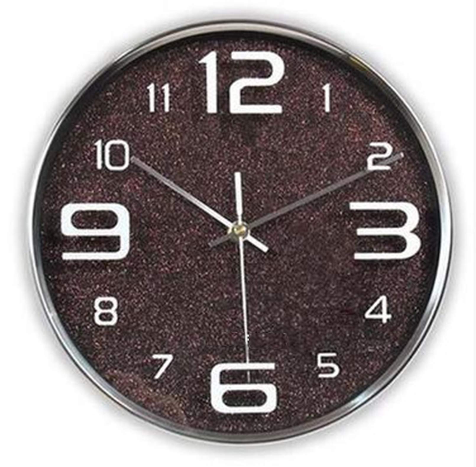 Horloge murale ronde multicolore design artistique simple de 35cm pour salon moderne