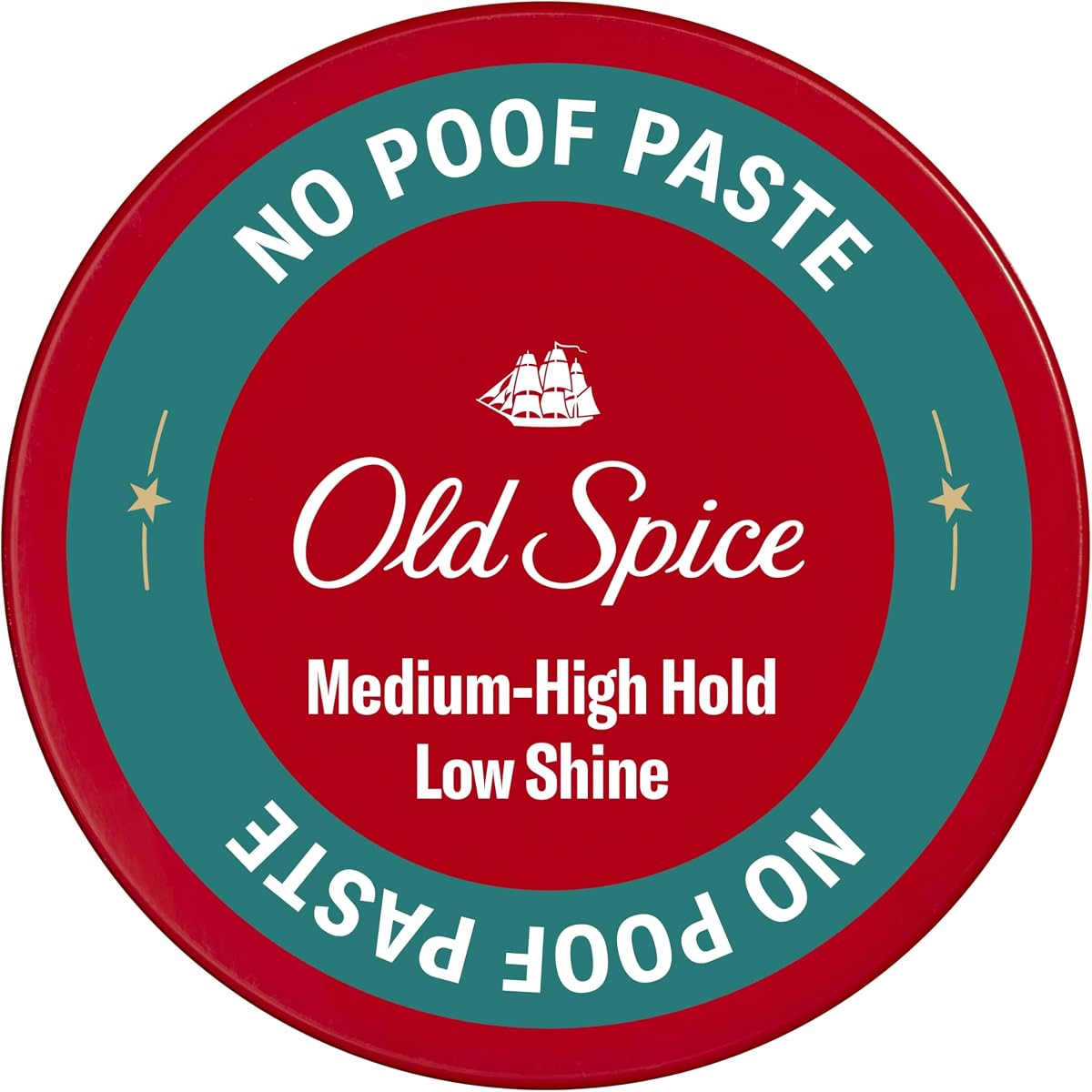 Mens Hair Paste, No-Poof Paste for Men, Medium-High Hold, Low Shine, Hair Styling, 2.22 oz