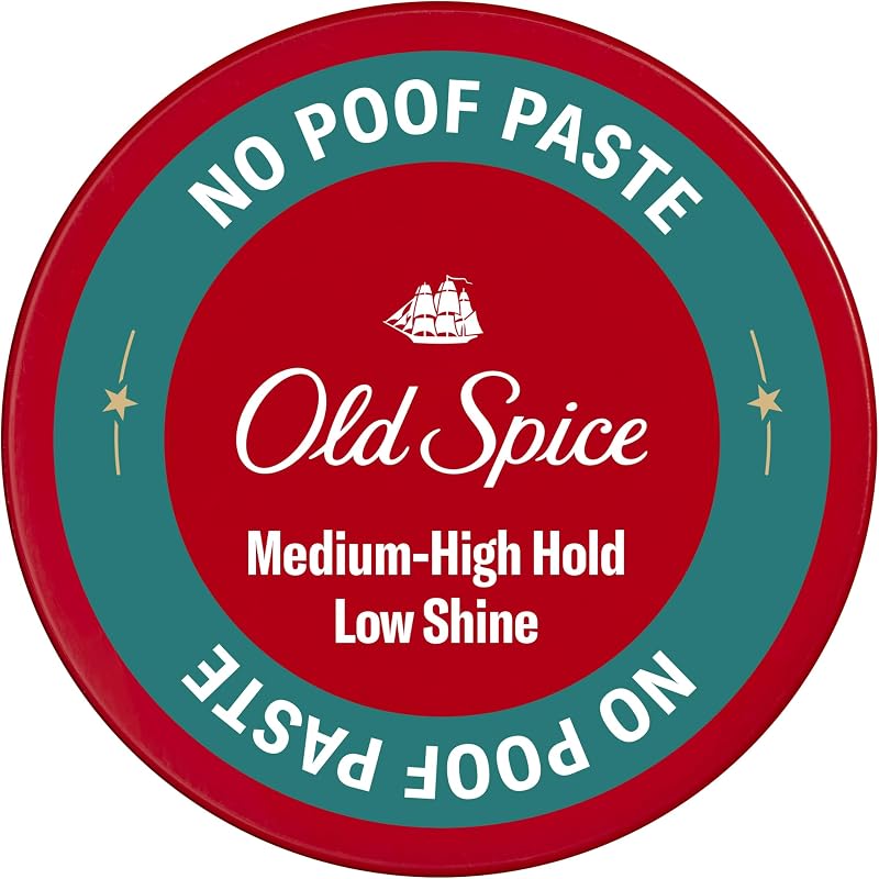 Mens Hair Paste, No-Poof Paste for Men, Medium-High Hold, Low Shine, Hair Styling, 2.22 oz