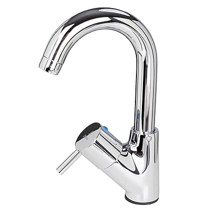 JAQUAR Florentine Series Table Mounted Regular Cold ONLY Sink Cock (Chrome) | Angular KNOB, Brass Body Water Tap/Faucet/Cock for Bathroom/Kitchen Wash Basin | FLR-CHR-5359N