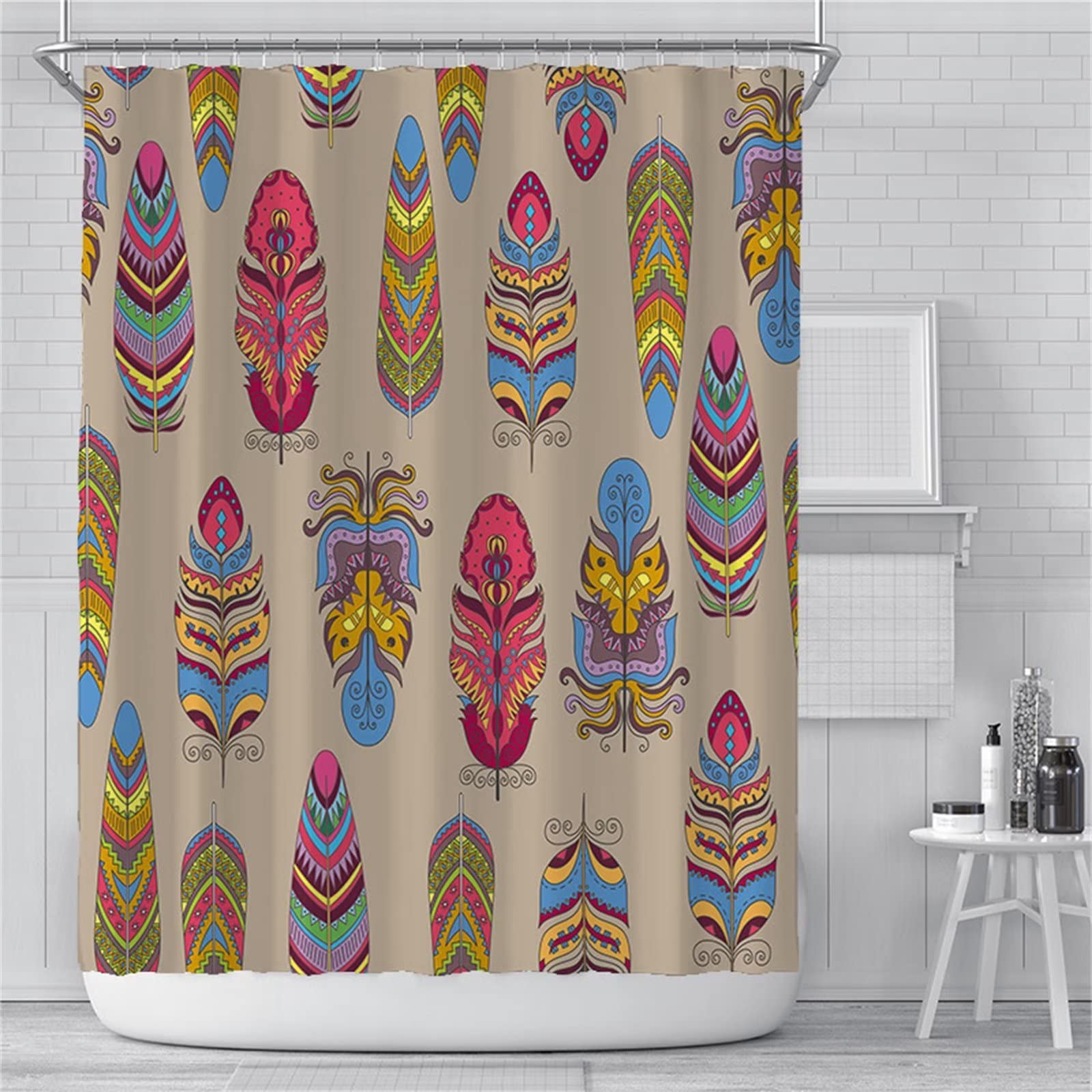 Zasłona prysznicowa wodoodporna zasłona łazienkowa szer. 240 cm x dł. 180 cm zmywalne zasłony łazienkowe, szybkoschnące, obciążone obszycie, zasłona prysznicowa z 12 haczykami, zasłony prysznicowe do wilgotnych pomieszczeń