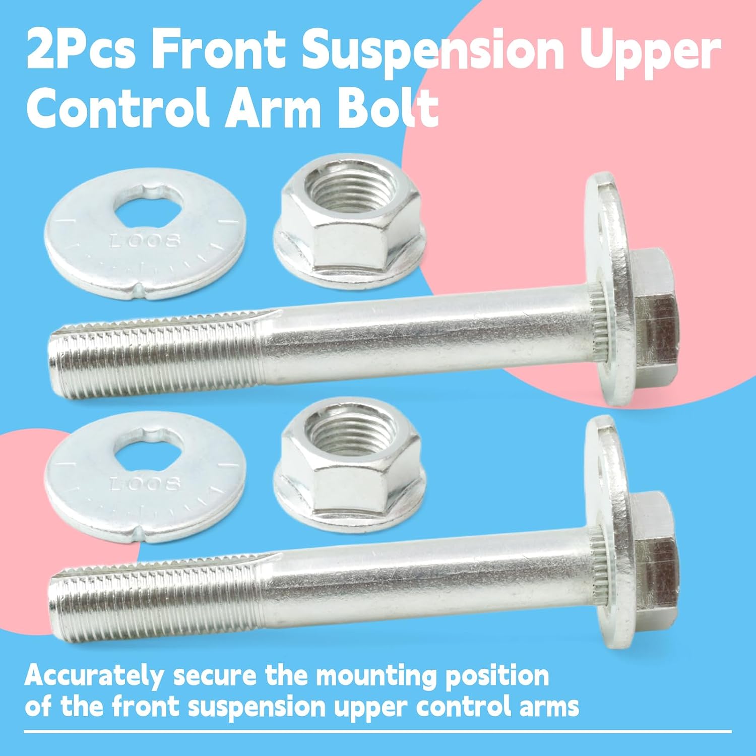 2Pcs 54580-3S500 Front Suspension Upper Control Arm Bolt Compatible with Nissan Frontier 1998-2004 Replacement for Xterra 2000 2001 2002 2003 2004 Left Right Bolt Kit Replace 545803S500