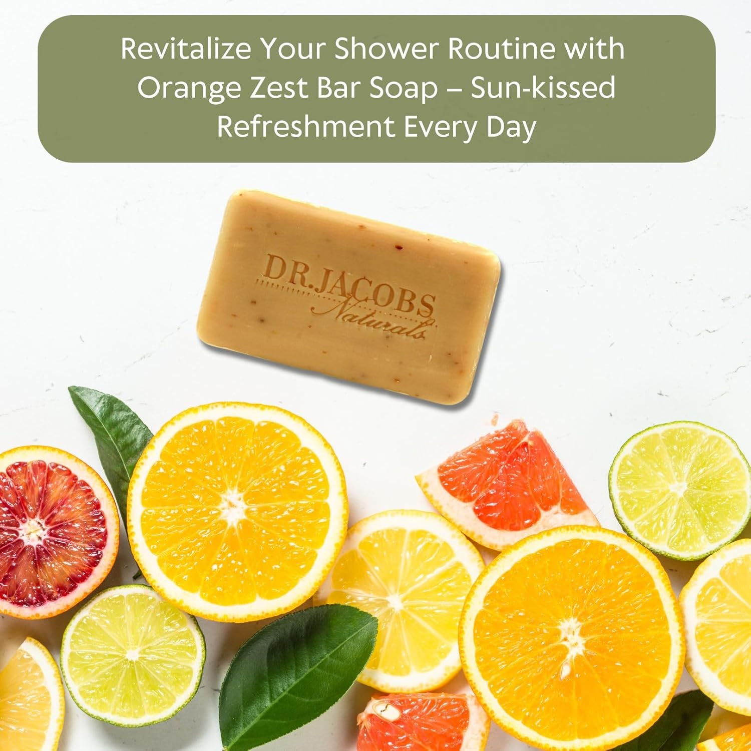 Dr Jacobs Naturals, Triple Milled Loofah Exfoliating Castile Bar Soap (Pack of 6) - Free of Parabens, Sulfates, Synthetics, Gltuen and GMO (Citrus Crush Cocktail)