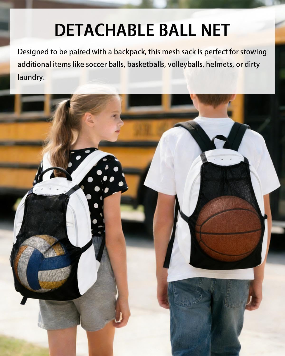 Backpack External Ball Net, Detachable Ball Mesh