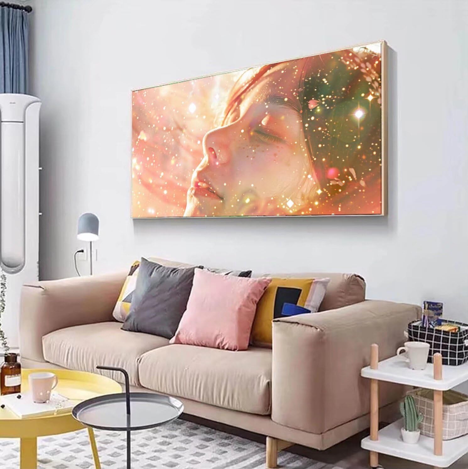 Diamond Painting SueñO, DIY Pintura Diamantes Hada Diamond Painting Adultos, Cuadros Diamantes 5D Dibujos con Diamantes Bordado Punto De Cruz Kits, Decoración Hogar, Regalos Mujer 100x200cm Y2-545
