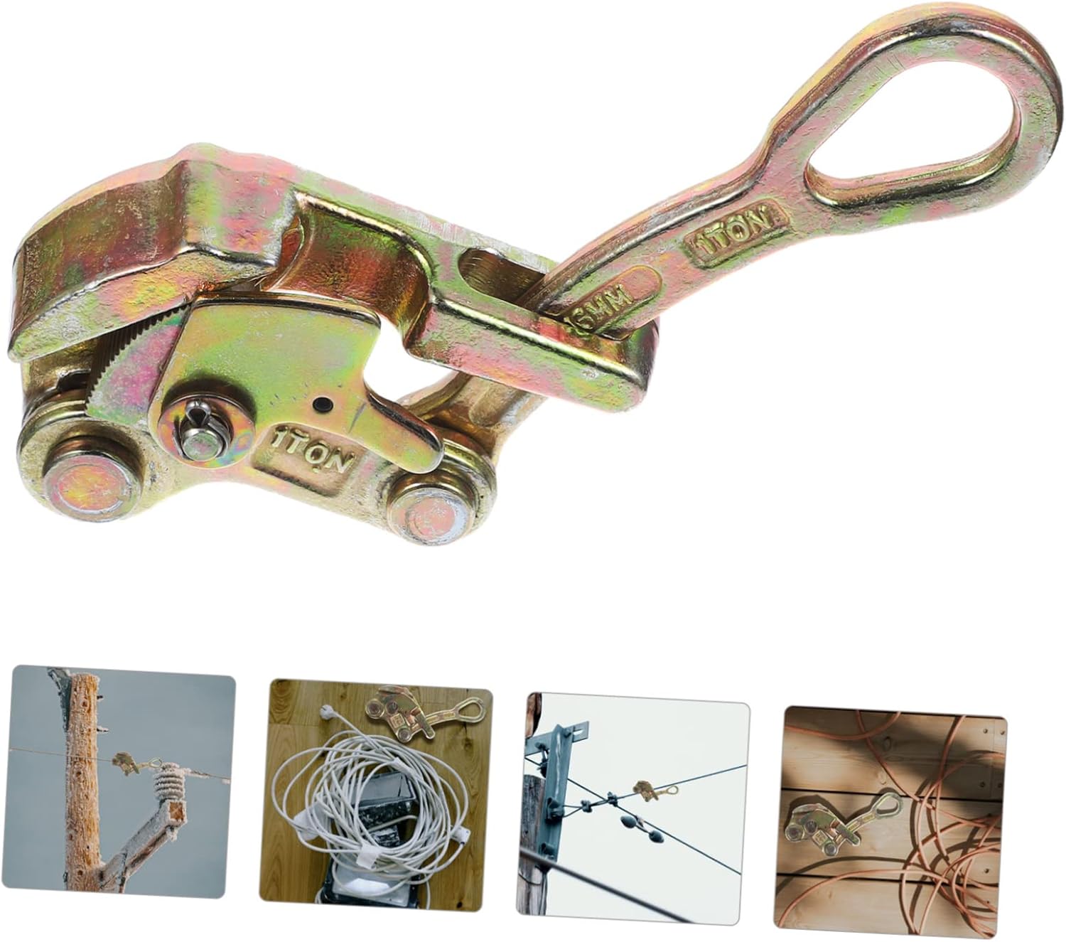 Multi-Functional Wire Grip Gripper Cable Clamp Tool for Tightening and Pulling Sturdy Steel Construction Adjustable Jaw Suitable for Electrical and Climbing Applications