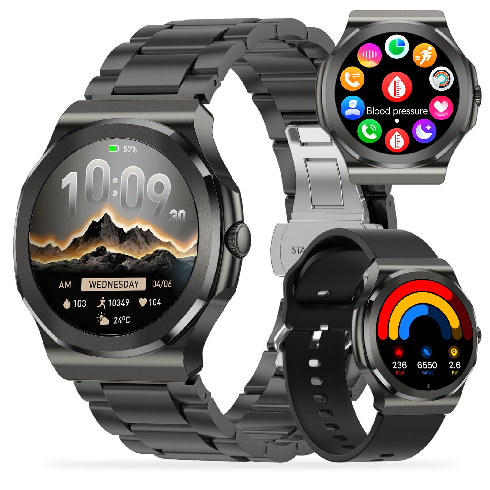 Relojes inteligentes para hombres y mujeres, rastreador de fitness con