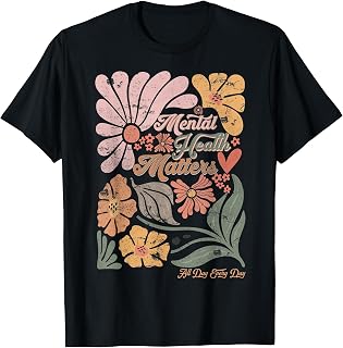 Boho Mental Health Matters All Day Every Day Inspirational T-Shirt