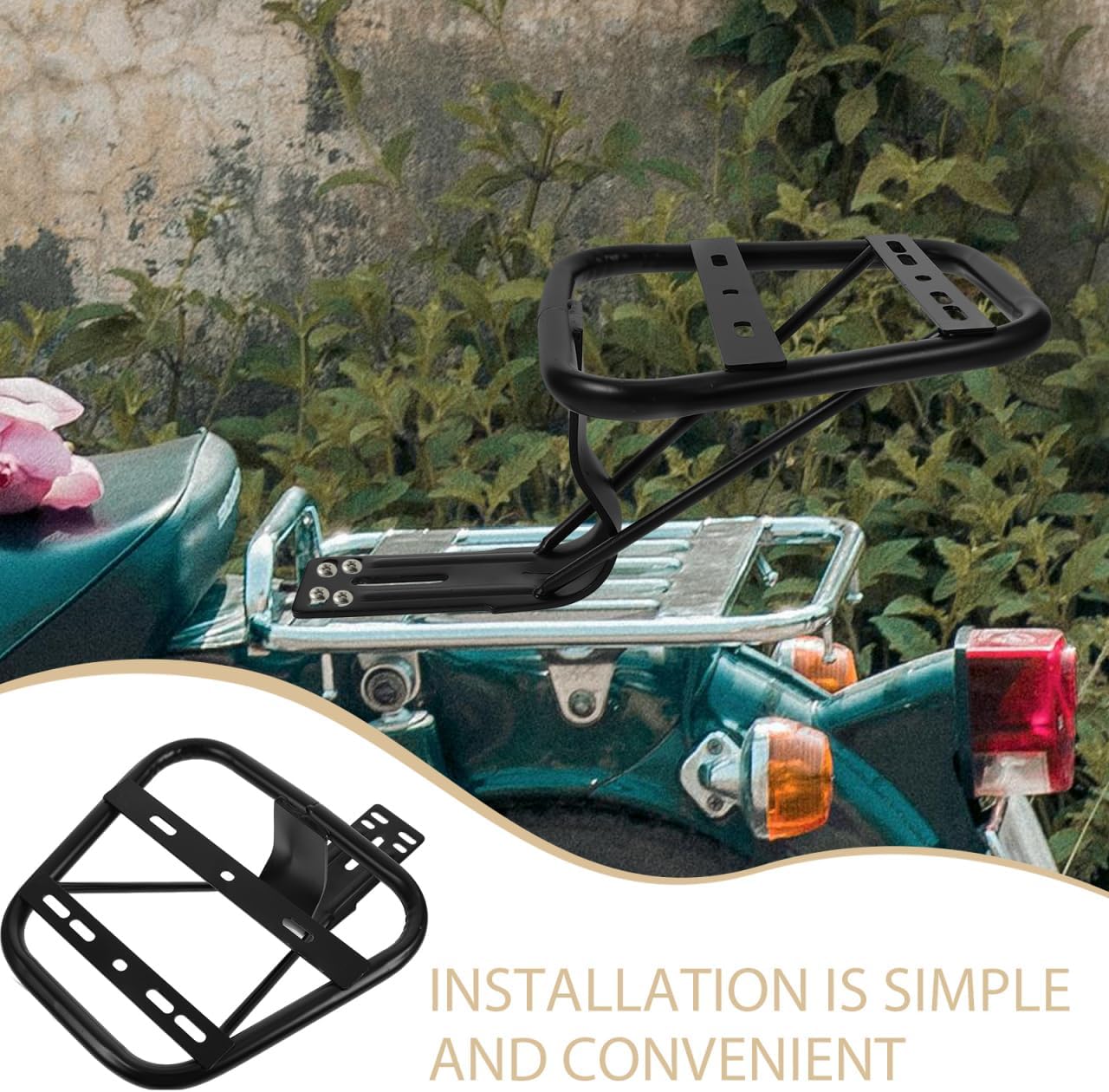 BESPORTBLE Adjustable Bike Tail Rack for Electric Bicycle Rear Rack Cargo Carrier with Easy Installation and Durable Design for Versatile Storage