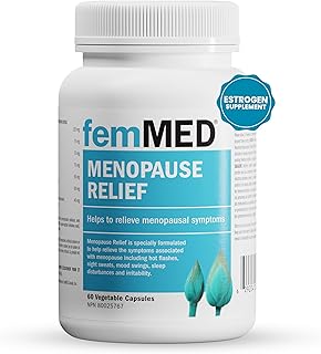 femMED Menopause Relief - Safely Helps Relieve 12 Menopausal Symptoms: Hot Flashes, Night Sweats, Irritability, Mood Swings, Sleep Disturbances, Low Energy, and more. Dr Formulated by Canadian Doctors. (60 Count - 30 Day Supply, Take 1, Twice Daily)