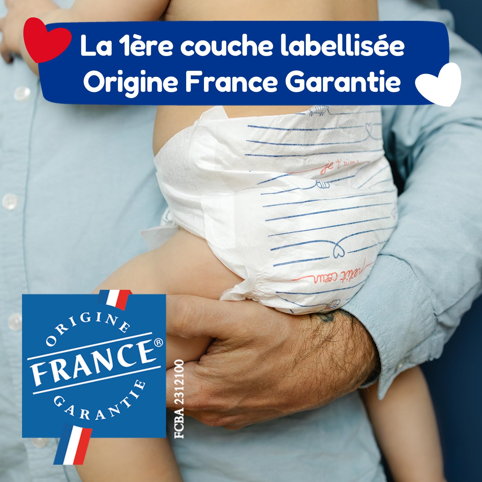 CARRYBOO - Couches Taille 1 (2-5kg) - Saines et Ultra Absorbantes - 12h Anti Fuites - Sans substances indésirables - Fabriquées en France - Pack naissance de 24 couches