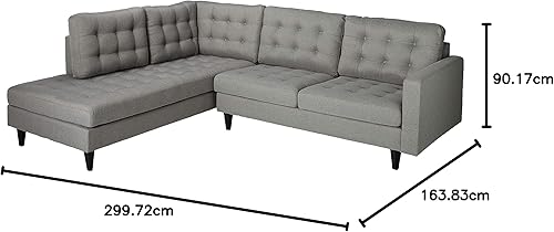 Miniatura 222 de Modway Sofá biplaza Empress en tela tapizada moderna de mediados de siglo, gris Gris,Laguna,Gris,claro,Celeste,verde azulado,Beige,Atomic Rojo