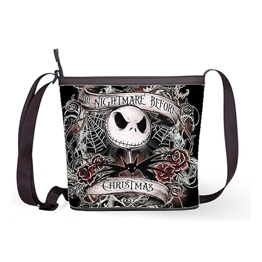 Fashion Casual and Popular Female Sling Bag Crossbody Bag Shoulder Bag with Jack And Sally Print
